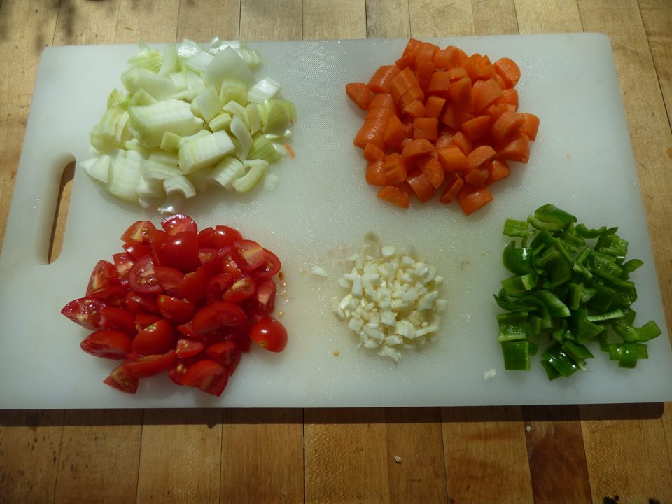 Tortilla Soup Cut Vegetables