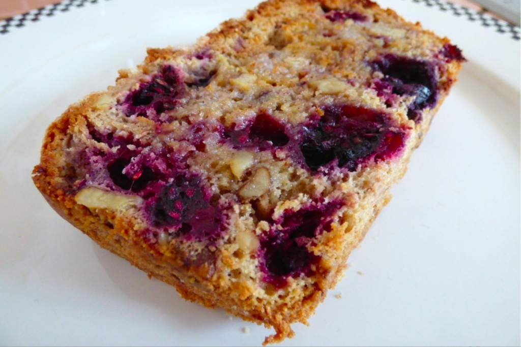 Berry Walnut Muffin Bread Slice